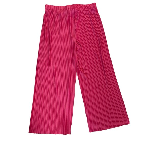 Nine West Women’s Pink Pleated Wide Leg Pants Size L NWT Polyester Elastic Waist - Picture 3 of 10